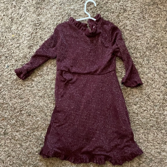 Art class girls shimmering burgundy dress - Picture 1 of 9